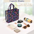 thumbnail image 4 of FORMRS Womens Corduroy Tote Bag Crossbody Shoulder Purse Handbag with Detachable Strap, Night Flower Blooms Pattern, 4 of 5