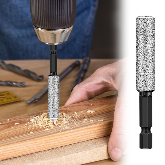 Diamond Drill Bit Hex Shank for Dry Drilling Porcelain Ceramic Tile, 10mm Vacuum Brazed Hole Saw Granite Glass Grinding