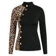 thumbnail image 3 of FASHIONWT Women Casual Long Sleeve Slim Fit Tunic Top Base Stretchy T-Shirt, 3 of 8