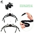 thumbnail image 4 of PULLIMORE Halloween 5 ft Giant Hairy Spider with 9.84 ft Round Plush Web Red Eyes Scary Spiders Props Set for Outdoor Yard Party Decoration, 4 of 9