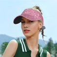 thumbnail image 6 of Bingfone Adjustable Empty Top Sun Visor For Women And Men-Glitter Pink, 6 of 8