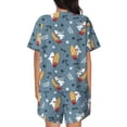 thumbnail image 3 of Bixox Women's Surf Shark Printed Pajama Set 2 Piece Lounge Set Top and Shorts Soft Pajamas, Shorts with Pockets, 3 of 7