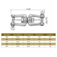thumbnail image 6 of Uxcell Heavy Duty Double Swivel Eye Hook, Ended Eye x Jaw Chain Swivel Shackle Ring Connector Load for Hanging M6, 6 of 6