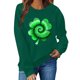 thumbnail image 2 of Xuyuer St. Patrick's Day Women's Printed Sweatshirt Long Sleeve Crewneck Casual Loose Vintage Graphic Pullover Tops, 2 of 7