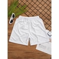 thumbnail image 4 of TiaoBug Kids Boys Football Basketball Tracksuit Quick Dry Short Sleeve Jersey Shirts with Shorts Set White&Black 5-6, 4 of 6