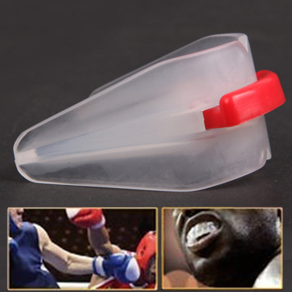 Double Gum Shield Teeth Protector Mouth Guard case Gym Boxing Rugby Adult Sports 