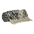 thumbnail image 4 of Parkland Collection Kat 67x52" Hexagonal Cotton Fabric Throw Blanket in Black, 4 of 5