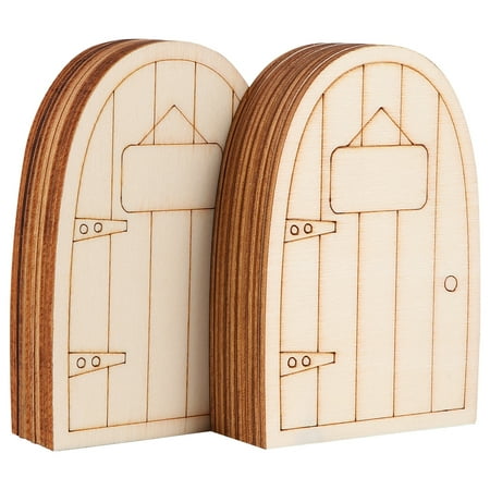 

Elf Door 20pcs Fairy Door with Message Board Wooden Elf Door Creative Garden Adornment Miniature Decoration