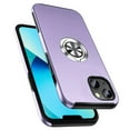thumbnail image 3 of For Samsung Galaxy S24 Ultra 5G Hybrid Military Grade with Flat Metal Ring Stand 360° Rotation Kickstand Hard PC Back Slim Fit Phone Case Cover by Xpression - Purple, 3 of 8