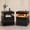 Black, variant on Pinmoco LED Nightstand with Charging Station, 2 Drawers Bedside Table with USB & Type-C Ports, Modern Glossy End Table for Bedroom Living Room, Black