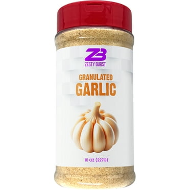 Zesty Burst Granulated Garlic Powder 10 oz. | 0 Fillers, 0 Additives | Versatile Seasoning for Any Recipe