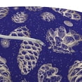 thumbnail image 3 of Abstract Pouf Cover with Zipper, Silhouettes of Pine Cones Fir Tree Hand Drawn Like Sketch Design Print, Soft Decorative Fabric Unstuffed Case, 30" W X 17.3" L, Indigo and Pale Tan, by Ambesonne, 3 of 5