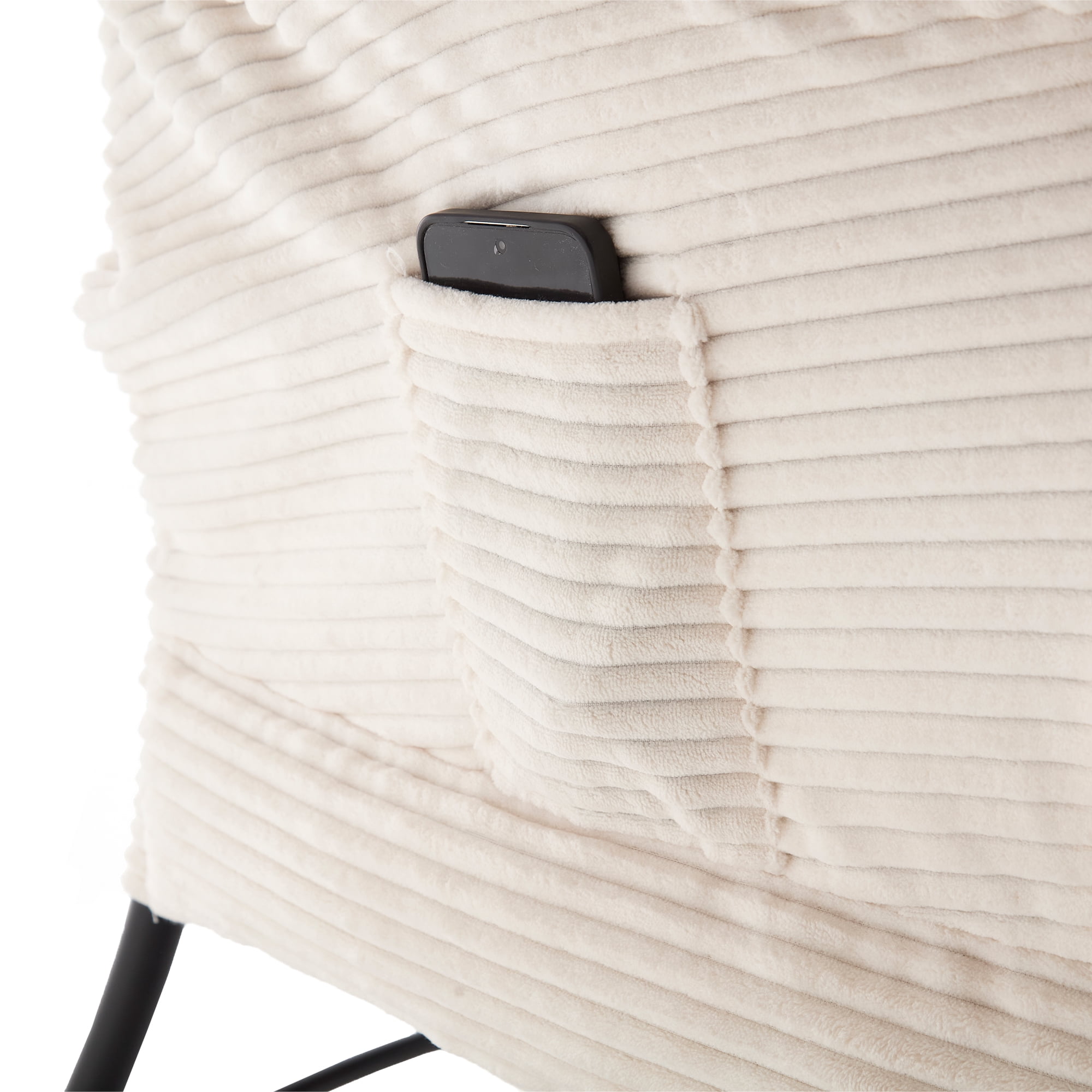 Aukfa Lounge Accent Chair with Ottoman, Lazy Chair Armchair Upholstered Sofa Chair,White‘