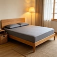 thumbnail image 6 of Fitted Sheet | Deep Pocket Bottom Sheet for Mattresses Up To 16 Inches | Hotel Quality Satin Feel Microfiber | Wrinkle Free & Breathable for Hot Sleepers | Single Bed Sheet, 6 of 6