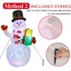 thumbnail image 4 of Adornos navideños inflables para exteriores de 1,5 M, adornos inflables de muñeco de nieve para patio con luces LED giratorias para decoración de patio y césped esquí esquí Gafas de esquí, 4 of 5