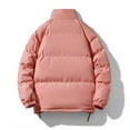 thumbnail image 5 of Tiqkatyck Puffer Jacket Womens Clearance, Women's Quilted Jacket Stand Collar Thickened Padded Jacket with Zip Long Sleeve Coat Casual Down Jacket, Womens Winter Tops, Winter Coats for Women Pink M, 5 of 9