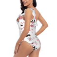 thumbnail image 4 of Sikiie Dachshund Dog Puppy Print Women One Piece Swimsuits Tummy Control One Shoulder Bathing Suits Ruffle Swimwear, From S to XXL-X-Large, 4 of 6