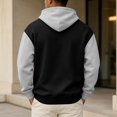 thumbnail image 5 of IAJDKMEK Men's Hoodie Sweatshirt Long Sleeve - Color Block with Pockets Casual Sports Pullover, Comfortable Hooded Top for Men,Gray L, 5 of 5