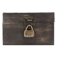 thumbnail image 1 of Wood Treasure Box, Handcraft Reinforced Corners Vintage Treasure Box Exquisite  For Decorations, 1 of 8