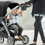 Chicco BravoFor2 Standing/Sitting Double Stroller - Iron (Black/Grey), New