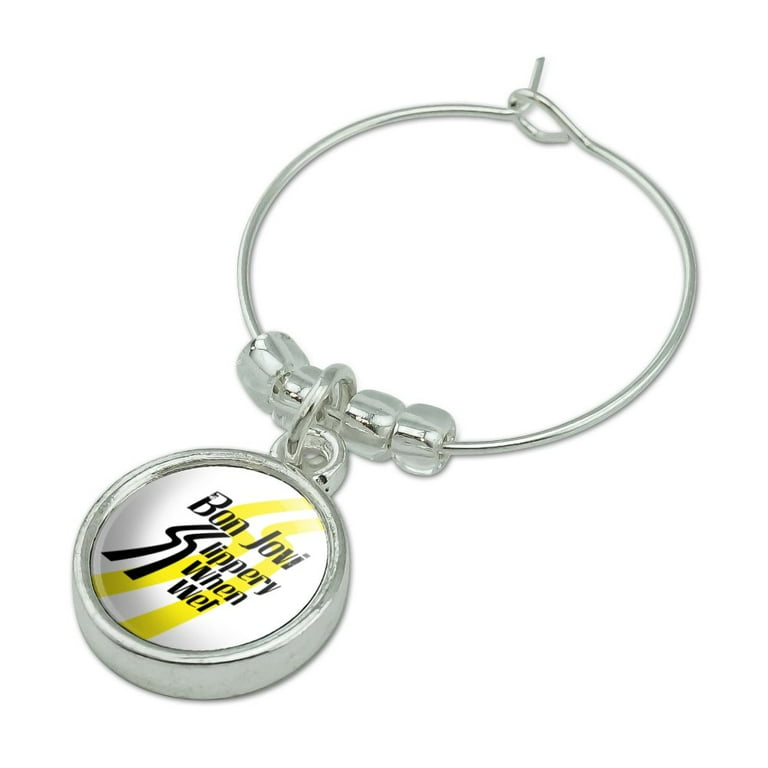 Bon Jovi Slippery When Wet Wine Glass Charm Drink Marker