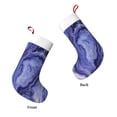 thumbnail image 4 of Flannel Christmas Stocking 17.7×11×7in Soft And Light Touch Good Socks Splicing Design Can Be Used For Hanging Blueviolet Marble_3, 4 of 8