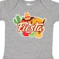 thumbnail image 4 of Inktastic Fiesta with Sombrero Taco Cactus Lime Red Pepper and Guitar in Background Boys or Girls Baby Bodysuit, 4 of 5