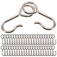 thumbnail image 1 of HEALEEP Crochets pour Rideaux 100 Pcs Acier Inoxydable Argent pour Divers Usages 2.20x0.80x0.10 Po, 1 of 8
