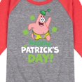 thumbnail image 3 of SpongeBob SquarePants - Happy St Patricks Day - Toddler And Youth Raglan Graphic T-Shirt, 3 of 7