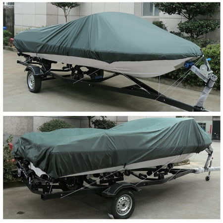 boat trailerable 18ft 210d 300cm waterproof shape fishing gray