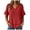 #01 Red, variant on Akiihool Womens Tops Casual Women's Mock Neck Ribbed Knit Scallop Short Sleeve T Shirt Tops (Mint Green,XL)