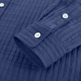thumbnail image 7 of Resicozy Mens Button Down Shirt Cotton Linen Casual Long Sleeve Shirts Solid Collared Hippie Beach Tops with Pocket Sky Blue XL, 7 of 7