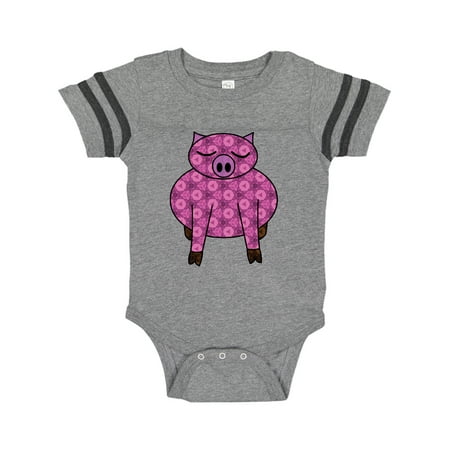 

Inktastic Patterned Pig Gift Baby Boy or Baby Girl Bodysuit