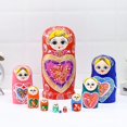 thumbnail image 1 of 10x Cartoon Matryoshka Dolls Wooden Nesting Doll Tradicional Dolls Russian Nesting Doll para Collectible Home Halloween Birthday Yotijar muñecas de anidación, 1 of 9