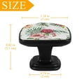thumbnail image 3 of 4 Pcs Cabinet Handle Drawer Pulls Watercolor Tropical Floral Knobs with Screws Square Furniture Office Cabinet Knob Decoration, 3 of 5
