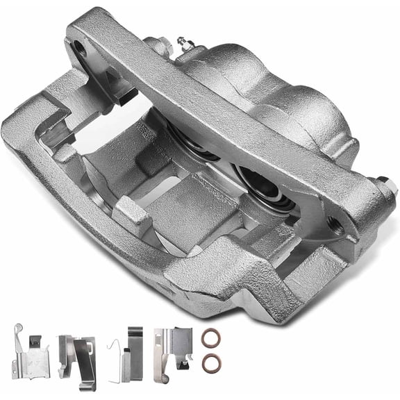 A-Premium Disc Brake Caliper Assembly with Bracket Compatible with Ford Excursion 2000 F-250 F-350 Super Duty 1999-2000 Front Right Passenger Side
