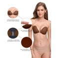 thumbnail image 2 of Wingslove Adhesive Bra Reusable Backless Strapless Push-up Silicone Invisible Sticky Bras for Backless Dress,Coffee F, 2 of 10