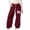 Wine, variant on Kids Girls Sweatpants Bow Tie Elastic High Waisted Loose Baggy Pants with Pockets Grey Sweatpants Girl Pants Size 8-9 Years