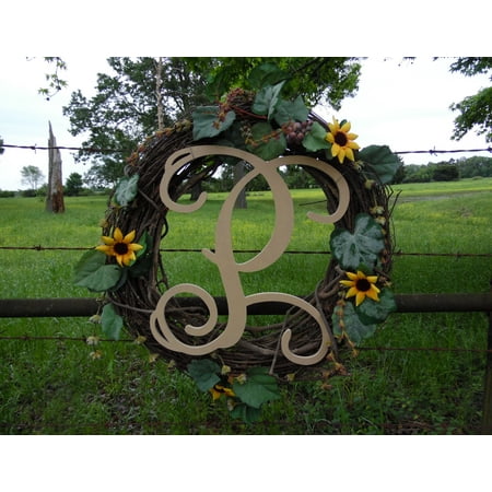 Wooden Letter Vine (P) Unfinished Wood Craft Letter ...