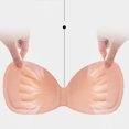 thumbnail image 4 of Push Up Sports Bras for Women Woman Ladies Bra Without Underwire Strapless Bra Lingerie Underwire Bras Everyday Bras V-Neck Lace Bra Hook and Eye Closure Push-up Bra Style Y-103 , Beige S, 4 of 4