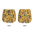 thumbnail image 5 of Vsdgher Sunflowers Vintage Print Women's Running Double Layer Shorts High Waisted with Pockets Elastic Yoga Workout Athletic Gym Sports, 5 of 8