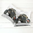 thumbnail image 2 of Ambesonne Cartoon Throw Pillow Cover 2 Pack, Monster Truck Racing, 20", Multicolor, 2 of 6