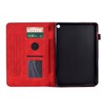 thumbnail image 2 of Tablet Case for Kindle Fire HD8/HD8 Plus 12th 10th Gen 2022/2020, Embossed Pattern PU Leather Book Style Smart Auto Wake/Sleep Cover with Stand Card Slots Magnetic Clasp Shockproof Case,Red, 2 of 9
