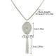 thumbnail image 5 of Sonducket Collar de mujer Elegante Mujer Colgante Borlas Colgantes Adorno de ropa Collares de borlas para decoración diaria Plata, redondeada Ropa, zapatos y accesorios Miscelánea Plata, Ovalada Sonducket AP009192-06, 5 of 6