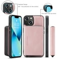 thumbnail image 5 of for iPhone 15 Pro Wallet Case, Minimalist Luxury PU Leather Magnetic Detachable Credit Card Holder, 2 in 1 Zipper ID Cash Slot, Magnetic Closure Kickstand Folio Flip Slim Cover,Pink, 5 of 14