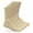 Khaki 6, variant on Carolina Ultimate Mens Womens Socks, Non-Binding Cotton Rib Dress Crew Socks, 4 Pairs