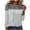 Gray, variant on Plus Size Striped Tops Womens Fall Winter Casual Comfy Long Sleeve Crew Neck Lightweight Pullover (XL, White)