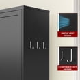 thumbnail image 4 of IKIMI 72" Metal Storage Cabinet with 4 Adjustable Shelves and Locking Doors, Tall Steel Cabinet for Garage, Home Office and Pantry, Black, 4 of 9