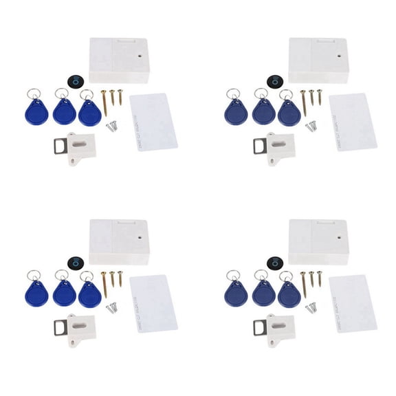 4X Digital Cabinet Intelligent Electronic Locks Invisible Sensor Lock EMID IC Card Drawer B