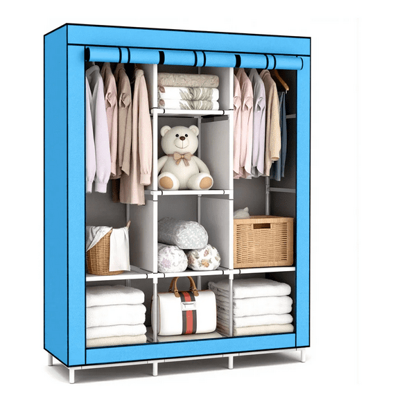 Ropero Closet Armable Guradaropa Recamara Organizacion Xtellar azul
